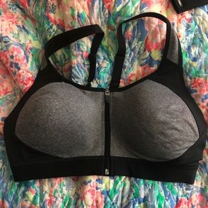 Champion zip front sports bra